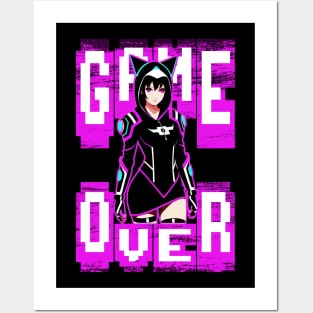 Game Over Gamer Girl Posters and Art